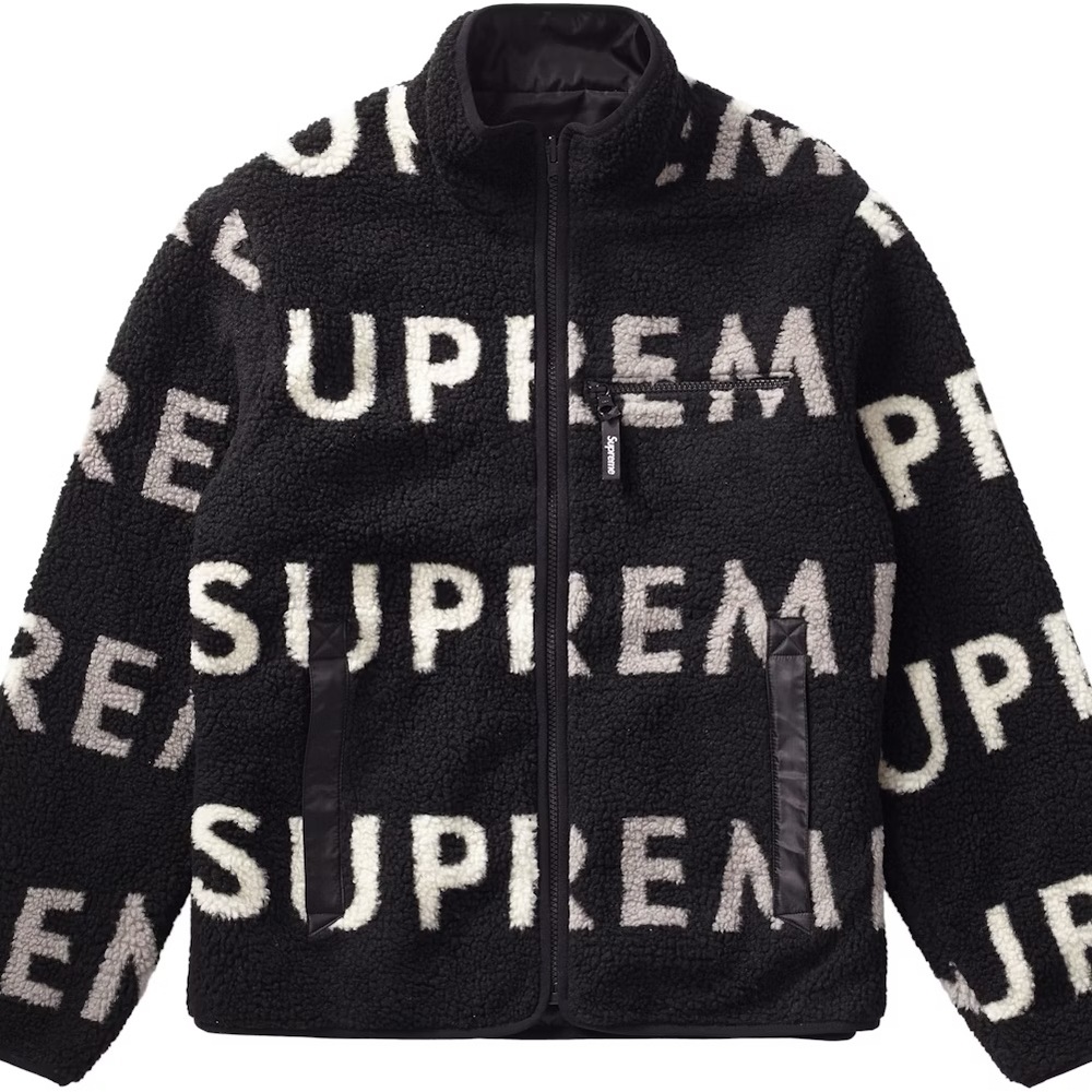 Supreme Reversible Logo Fleece Jacket